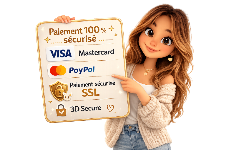 Image paiement sécurisé Câlinéa Shop carte bancaire PayPal SSL boutique en ligne décoration maison mode beauté animaux